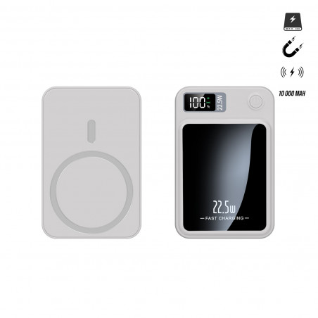 Power bank magnetique 10 000 mAh avec chargeur sans fil integre ...