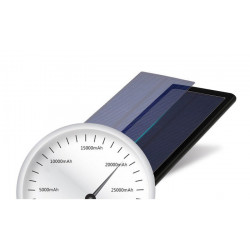 Batterie de secours solaire metal 20 000 mAh - Noir