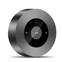 Haut parleur Bluetooth portable avec touches tactiles - Noir