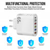 Chargeur secteur 65W avec 5 ports USB PD QC 3.0 et adaptateur de...