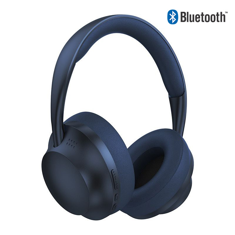 Casque Bluetooth stereo avec super bass et micro - Bleu nuit