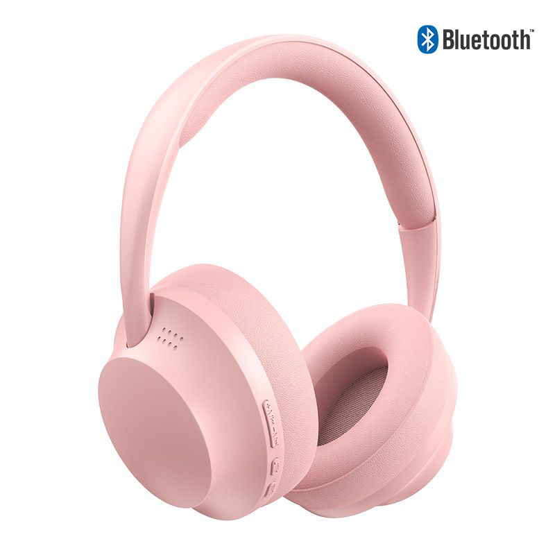 Casque Bluetooth stereo avec super bass et micro - Rose