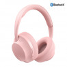 Casque Bluetooth stereo avec super bass et micro - Rose