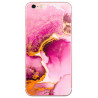 Coque souple transparente pour iPhone 6,7,8,SE,SE2,SE3 - Marbre rose