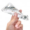 Coque souple transparente pour iPhone 6,7,8,SE,SE2,SE3 - Marbre blanc