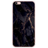 Coque souple transparente pour iPhone 6,7,8,SE,SE2,SE3 - Marbre noir