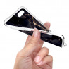 Coque souple transparente pour iPhone 6,7,8,SE,SE2,SE3 - Marbre noir