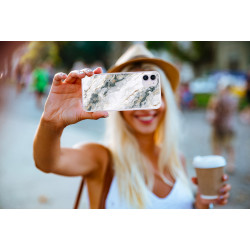 Coque souple transparente pour iPhone 11 - Marbre blanc