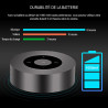 Haut parleur Bluetooth portable avec touches tactiles - Noir