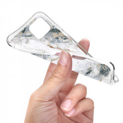 Coque souple transparente pour iPhone 11 - Marbre blanc