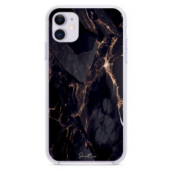 Coque souple transparente pour iPhone 11 - Marbre noir