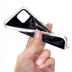 Coque souple transparente pour iPhone 11 - Marbre noir