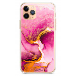 Coque souple transparente pour iPhone 12/12 PRO - Marbre rose