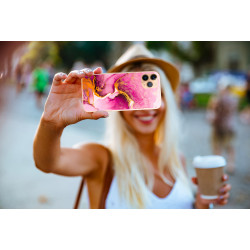 Coque souple transparente pour iPhone 12/12 PRO - Marbre rose