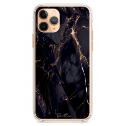 Coque souple transparente pour iPhone 12/12 PRO - Marbre noir