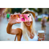 Coque souple transparente pour iPhone 13 - Marbre rose