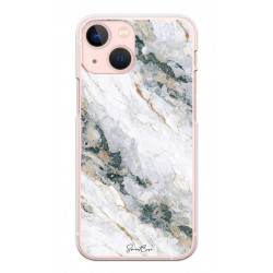 Coque souple transparente pour iPhone 13 - Marbre blanc