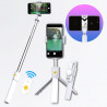 Mini perche a selfie Bluetooth rotative 270 avec trepied integre ...
