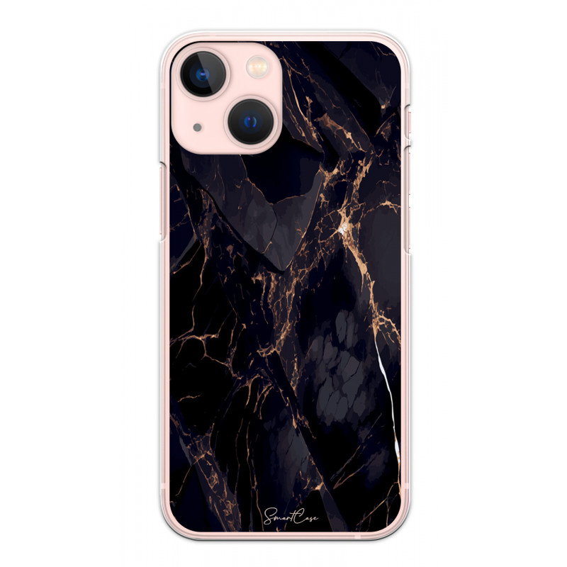 Coque souple transparente pour iPhone 13 - Marbre noir