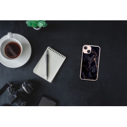 Coque souple transparente pour iPhone 13 - Marbre noir