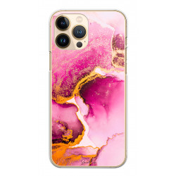 Coque souple transparente pour iPhone 13 PRO - Marbre rose