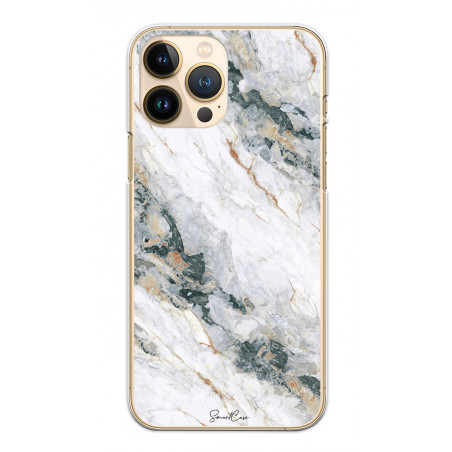 Coque souple transparente pour iPhone 13 PRO - Marbre blanc