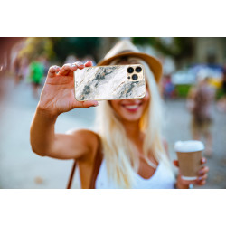 Coque souple transparente pour iPhone 13 PRO - Marbre blanc