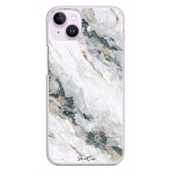 Coque souple transparente pour iPhone 14 - Marbre blanc