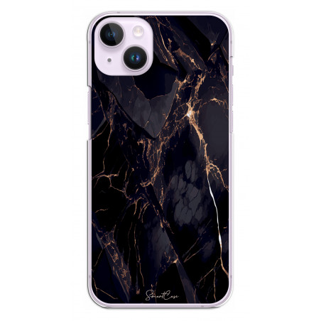 Coque souple transparente pour iPhone 14 - Marbre noir