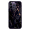 Coque souple transparente pour iPhone 14 PRO - Marbre noir