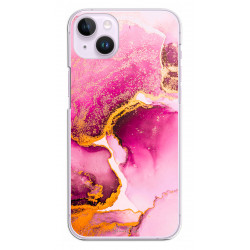 Coque souple transparente pour iPhone 14 PLUS - Marbre rose