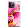 Coque souple transparente pour iPhone 14 PRO MAX - Marbre rose
