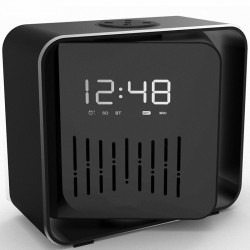 Haut - parleur radio sans fil Bluetooth rotatif avec horloge et alarme