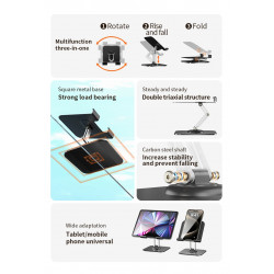 Support pliable en aluminium pour Smartphone et tablette - Blanc
