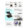 Support pliable en aluminium pour Smartphone et tablette - Blanc