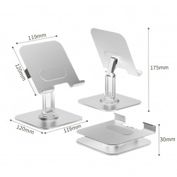 Support pliable en aluminium pour Smartphone et tablette - Blanc