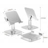 Support pliable en aluminium pour Smartphone et tablette - Blanc