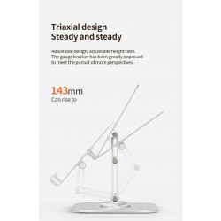 Support pliable en aluminium pour Smartphone et tablette - Blanc