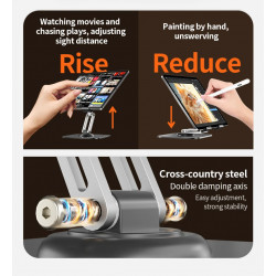 Support pliable en aluminium pour Smartphone et tablette - Blanc
