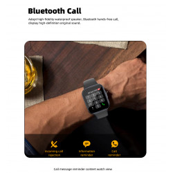 Montre intelligente etanche avec fonction cardiaque - Noire