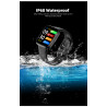 Montre intelligente etanche avec fonction cardiaque - Noire