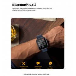 Montre intelligente etanche avec fonction cardiaque - Bleue
