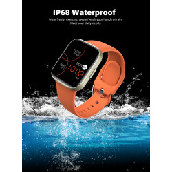 Montre intelligente etanche avec fonction cardiaque - Orange