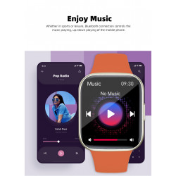 Montre intelligente etanche avec fonction cardiaque - Orange
