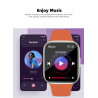 Montre intelligente etanche avec fonction cardiaque - Orange