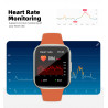 Montre intelligente etanche avec fonction cardiaque - Orange