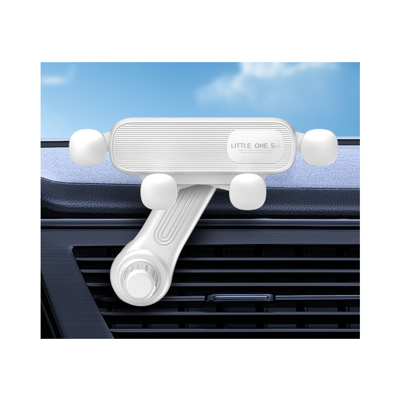 Support Voiture pour smartphone - orientation reglable - Blanc