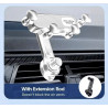 Support Voiture pour smartphone - orientation reglable - Blanc