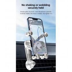 Support Voiture pour smartphone - orientation reglable - Blanc