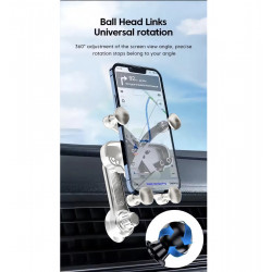 Support Voiture pour smartphone - orientation reglable - Blanc